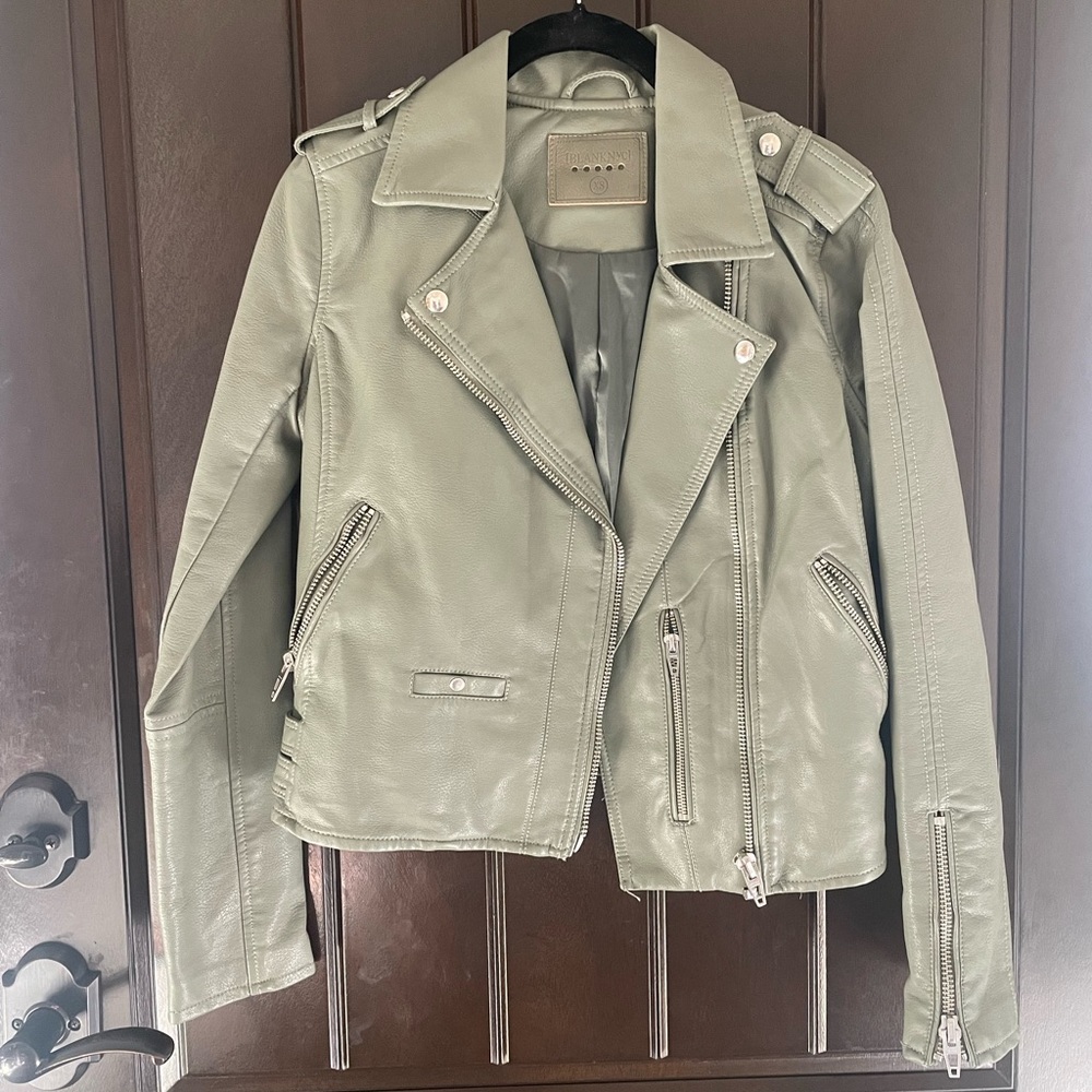 Green Blank NYC leather jacket